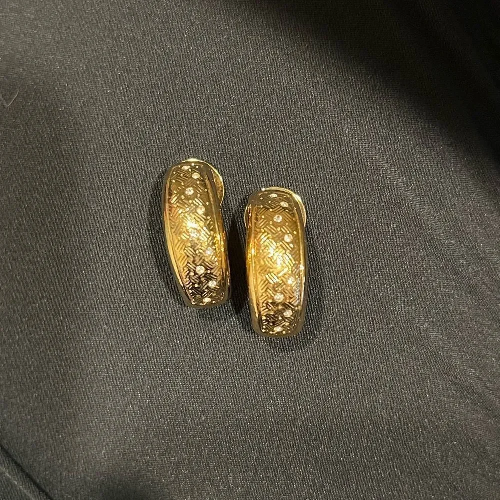 Premier Designs Gold Huggie/ Stud Earrings